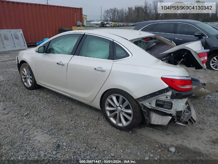 2012 Buick Verano Leather Group VIN: 1G4PS5SK0C4130342 Lot: 38871447