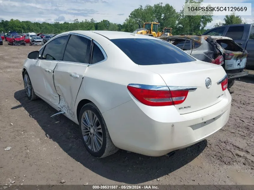 2012 Buick Verano Leather Group VIN: 1G4PS5SK5C4129669 Lot: 39531587