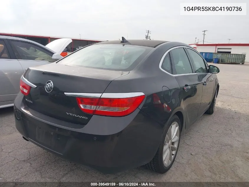 2012 Buick Verano Convenience Group VIN: 1G4PR5SK8C4190736 Lot: 39549159