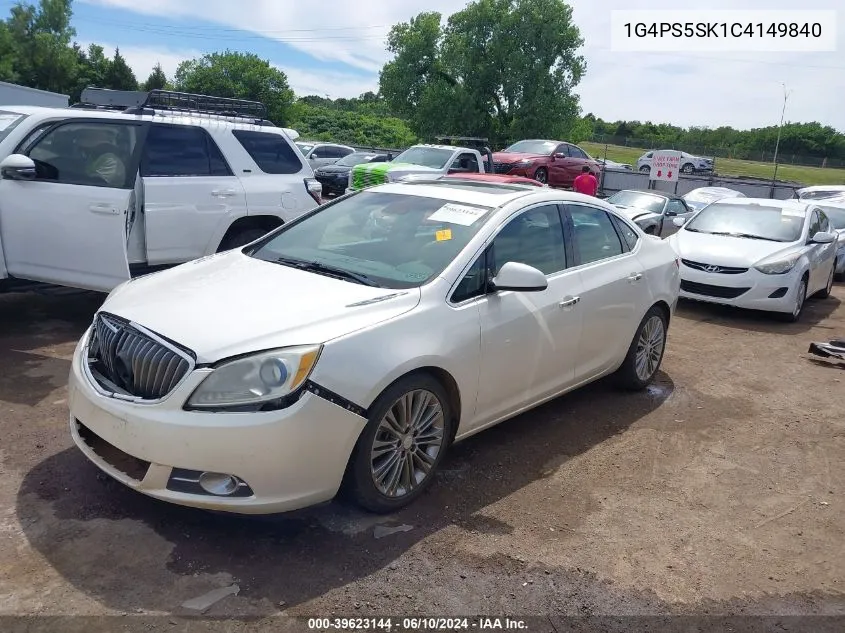 2012 Buick Verano Leather Group VIN: 1G4PS5SK1C4149840 Lot: 39623144