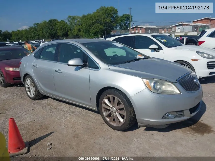 2012 Buick Verano VIN: 1G4PP5SK2C4192178 Lot: 39850008