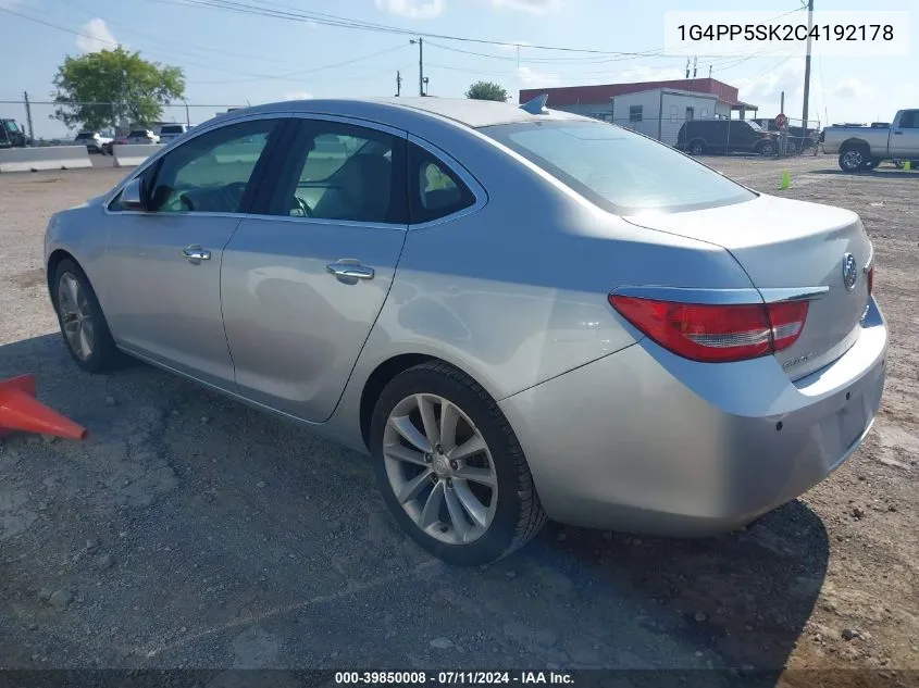 2012 Buick Verano VIN: 1G4PP5SK2C4192178 Lot: 39850008