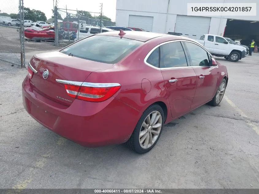 2012 Buick Verano Convenience Group VIN: 1G4PR5SK0C4201857 Lot: 40060411