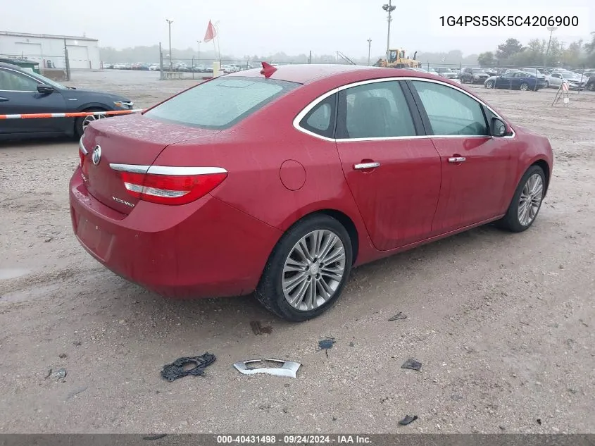 2012 Buick Verano Leather Group VIN: 1G4PS5SK5C4206900 Lot: 40431498