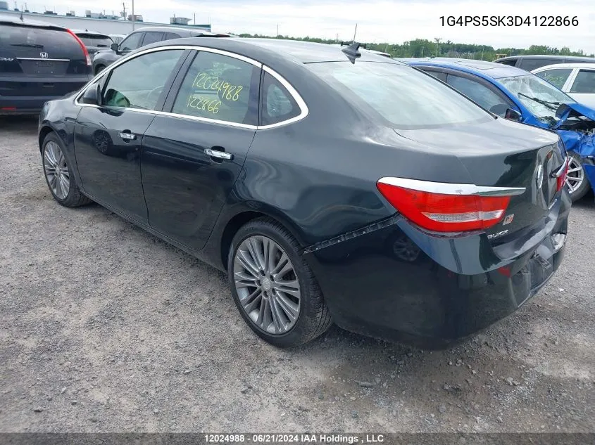 2013 Buick Verano VIN: 1G4PS5SK3D4122866 Lot: 12024988