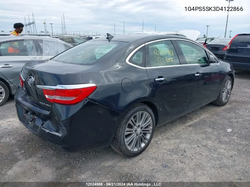 2013 Buick Verano VIN: 1G4PS5SK3D4122866 Lot: 12024988