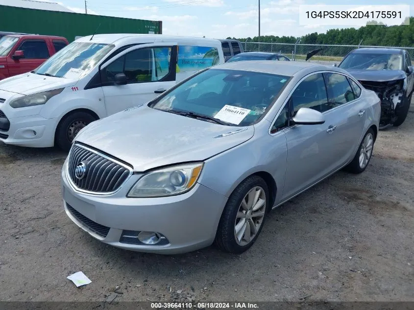 2013 Buick Verano Leather Group VIN: 1G4PS5SK2D4175591 Lot: 39664110