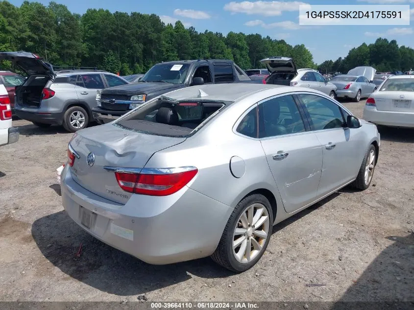 2013 Buick Verano Leather Group VIN: 1G4PS5SK2D4175591 Lot: 39664110