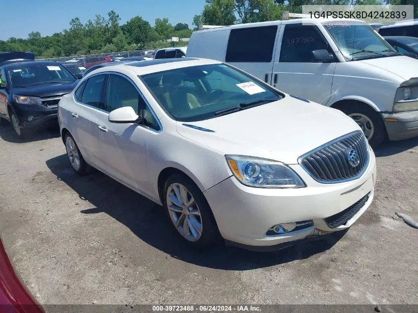 2013 Buick Verano Leather Group VIN: 1G4PS5SK8D4242839 Lot: 39723488