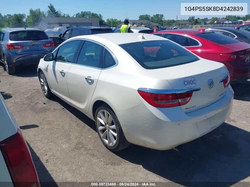 2013 Buick Verano Leather Group VIN: 1G4PS5SK8D4242839 Lot: 39723488