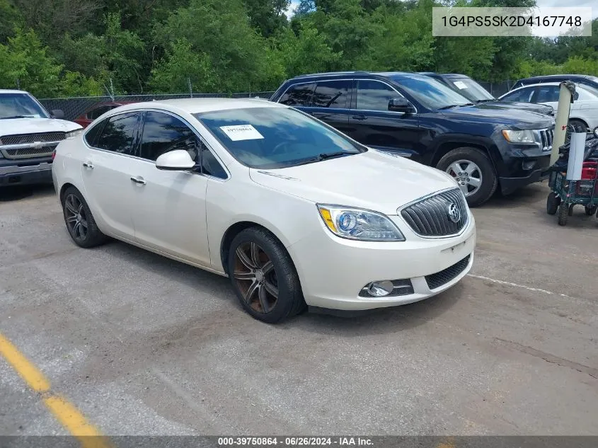 2013 Buick Verano Leather Group VIN: 1G4PS5SK2D4167748 Lot: 39750864