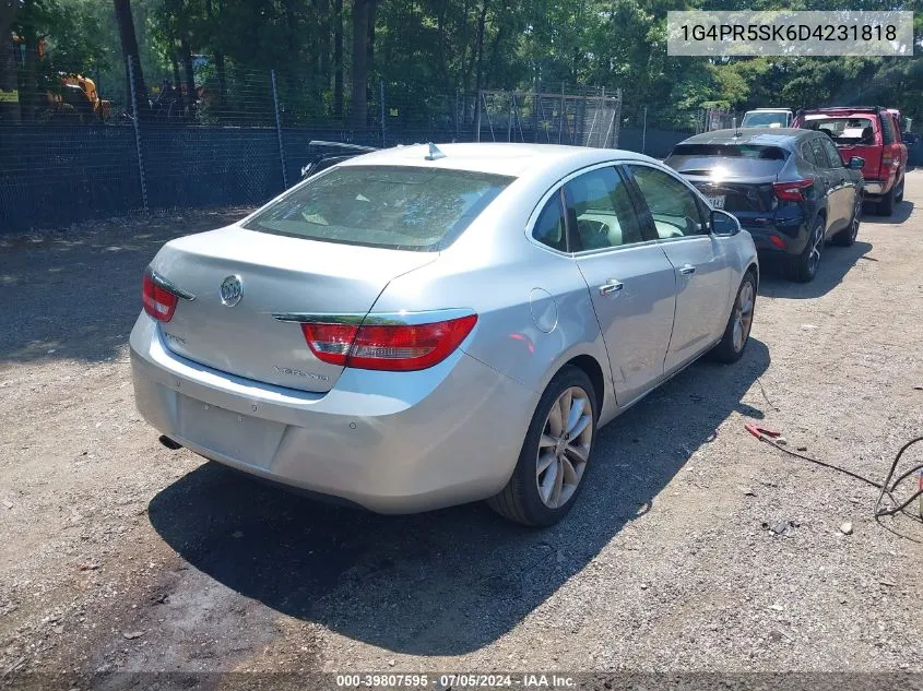 2013 Buick Verano Convenience Group VIN: 1G4PR5SK6D4231818 Lot: 39807595