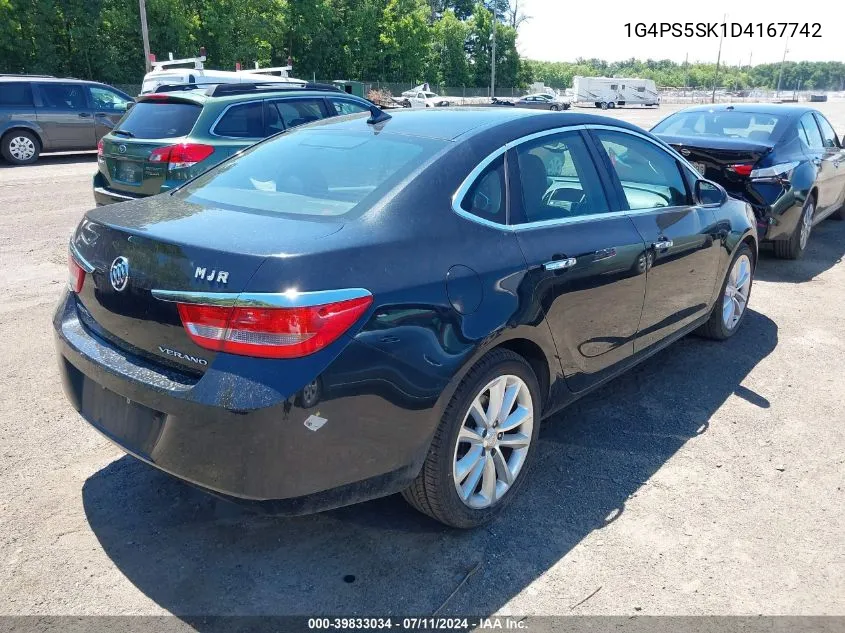 2013 Buick Verano Leather Group VIN: 1G4PS5SK1D4167742 Lot: 39833034