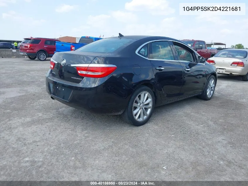 2013 Buick Verano VIN: 1G4PP5SK2D4221681 Lot: 40186950