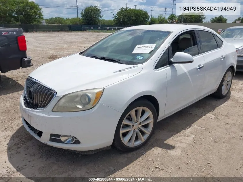 2013 Buick Verano Leather Group VIN: 1G4PS5SK4D4194949 Lot: 40280844