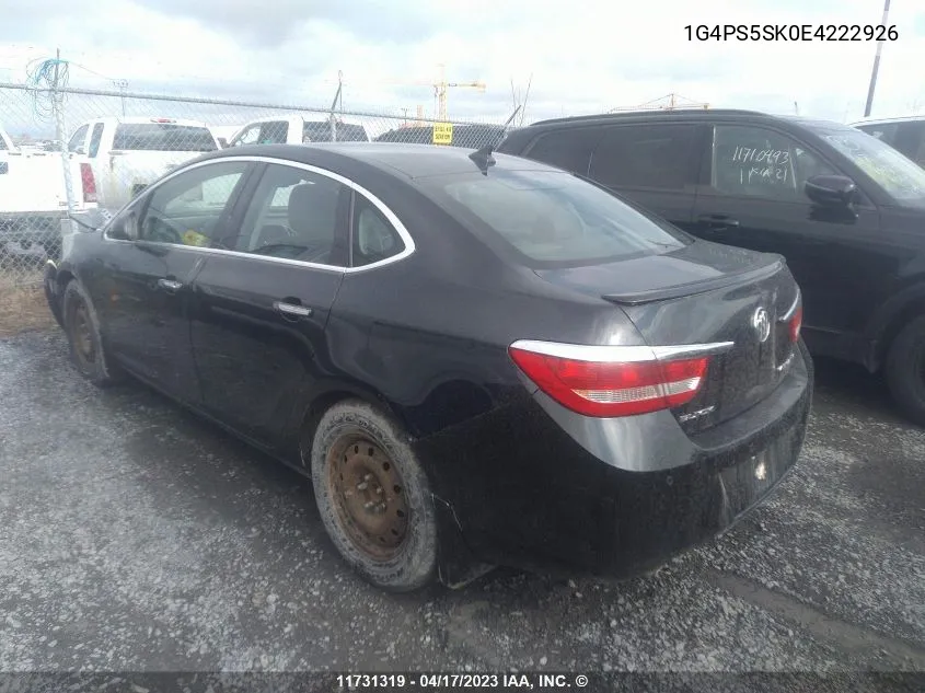 2014 Buick Verano VIN: 1G4PS5SK0E4222926 Lot: 11731319