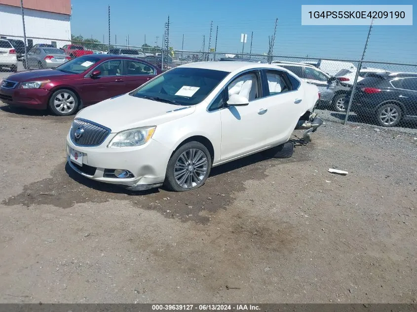 2014 Buick Verano Leather Group VIN: 1G4PS5SK0E4209190 Lot: 39639127