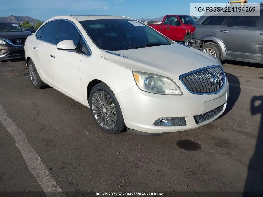 2014 Buick Verano VIN: 1G4PS5SK2E4194269 Lot: 39737257