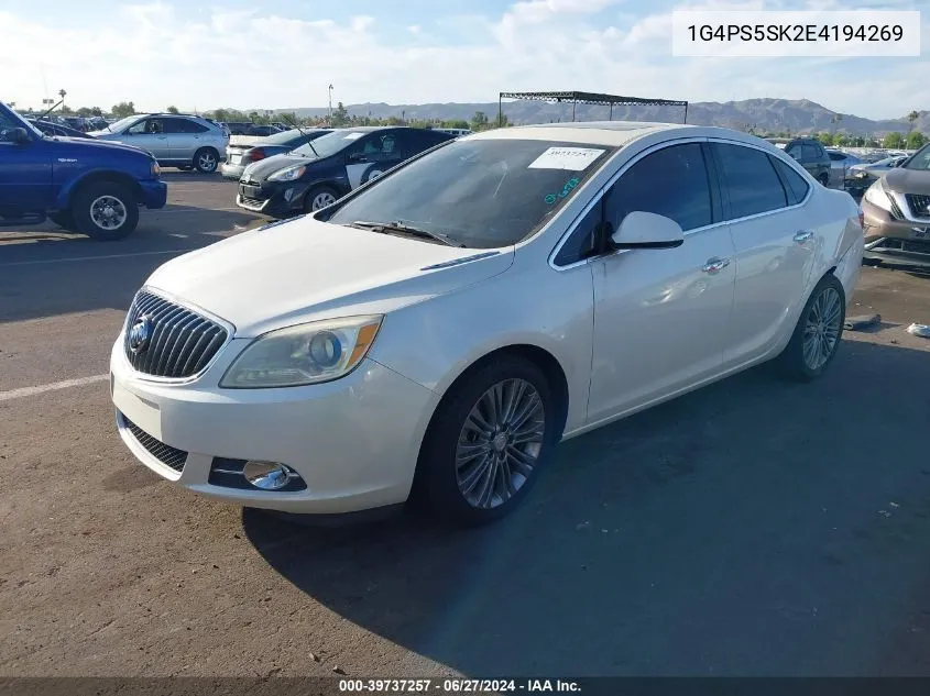 2014 Buick Verano VIN: 1G4PS5SK2E4194269 Lot: 39737257