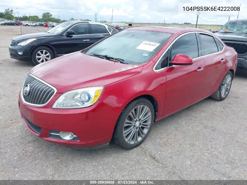 2014 Buick Verano Leather Group VIN: 1G4PS5SK6E4222008 Lot: 39936605