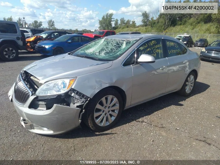 2015 Buick Verano VIN: 1G4PN5SK4F4200002 Lot: 11789955