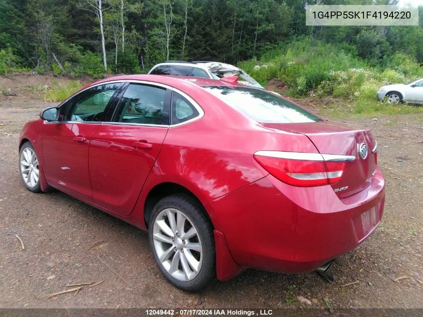 2015 Buick Verano VIN: 1G4PP5SK1F4194220 Lot: 12049442