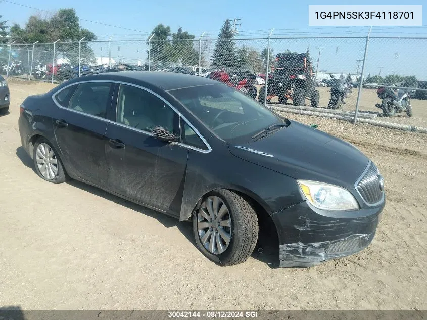 2015 Buick Verano VIN: 1G4PN5SK3F4118701 Lot: 30042144