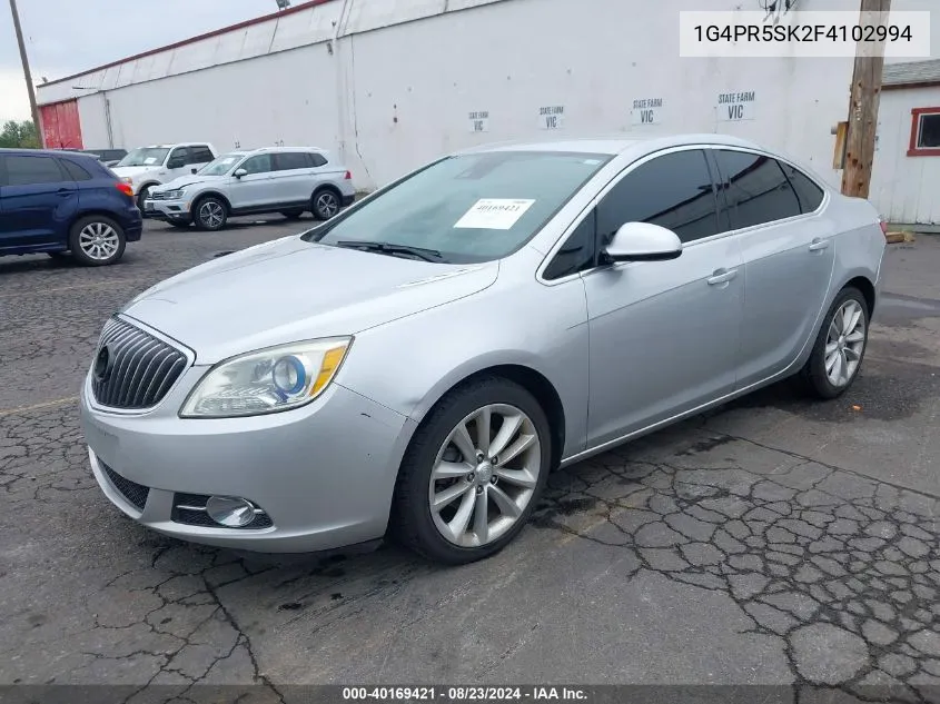 2015 Buick Verano Convenience Group VIN: 1G4PR5SK2F4102994 Lot: 40169421