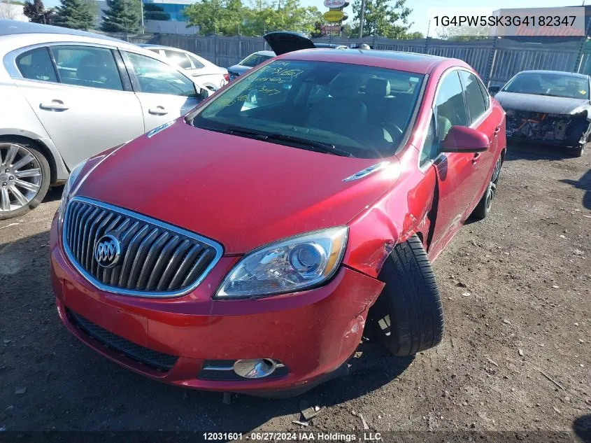 2016 Buick Verano VIN: 1G4PW5SK3G4182347 Lot: 12031601