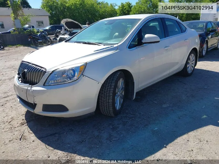 2016 Buick Verano VIN: 1G4PP5SK3G4102994 Lot: 12038151