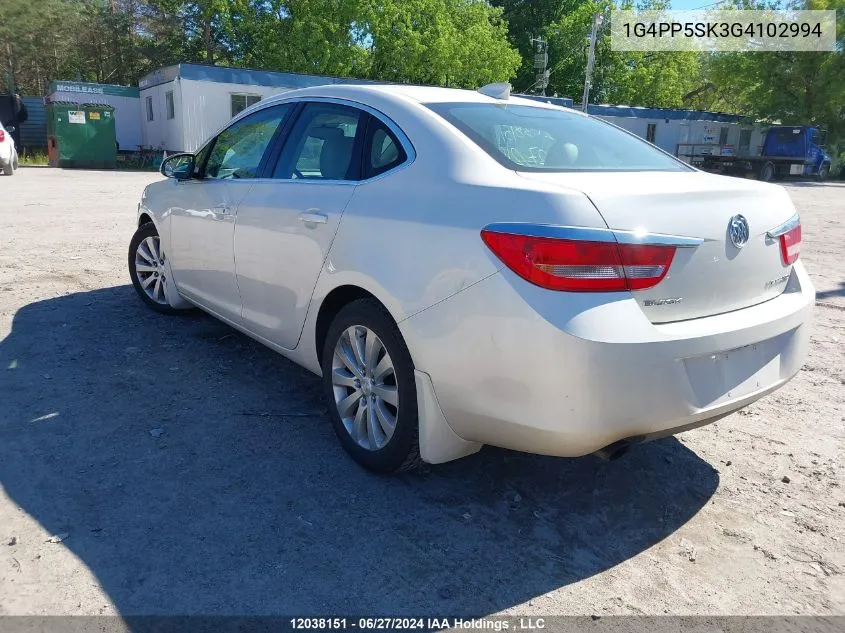 2016 Buick Verano VIN: 1G4PP5SK3G4102994 Lot: 12038151