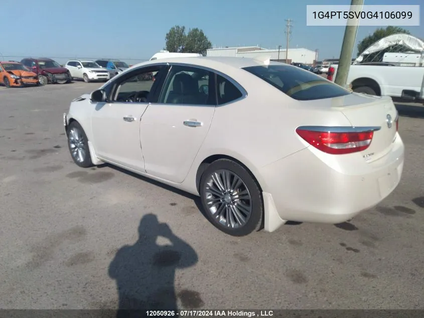 2016 Buick Verano VIN: 1G4PT5SV0G4106099 Lot: 12050926