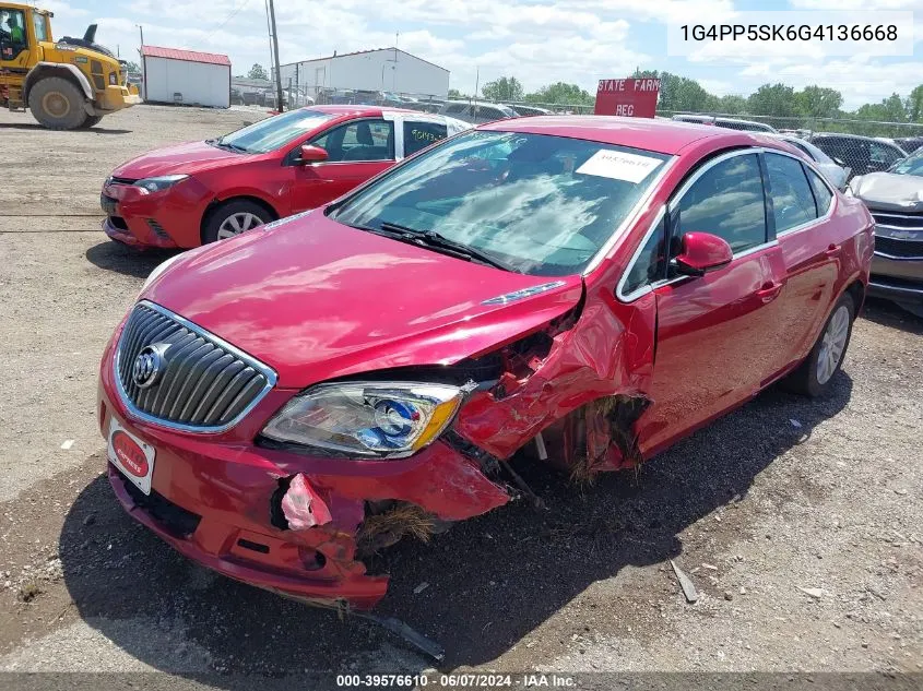 2016 Buick Verano VIN: 1G4PP5SK6G4136668 Lot: 39576610