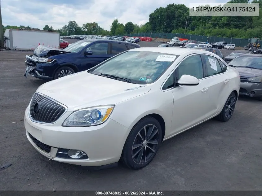 1G4PW5SK4G4175424 2016 Buick Verano Sport Touring Group