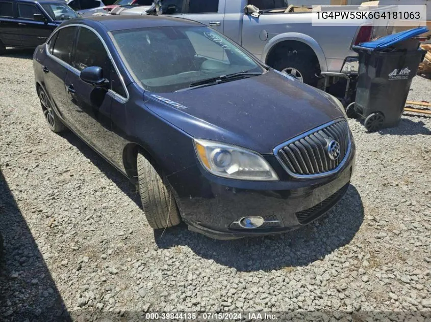 2016 Buick Verano VIN: 1G4PW5SK6G4181063 Lot: 39844135