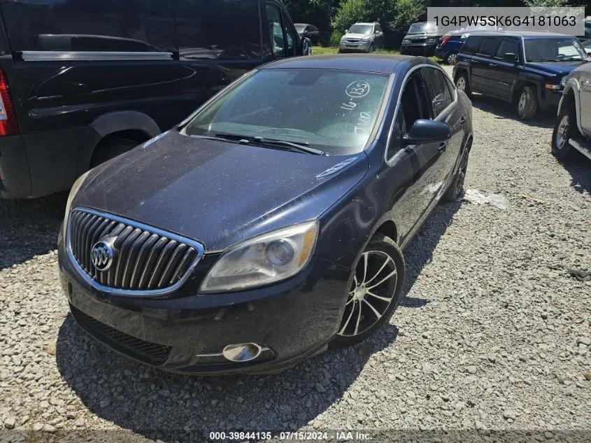 2016 Buick Verano VIN: 1G4PW5SK6G4181063 Lot: 39844135