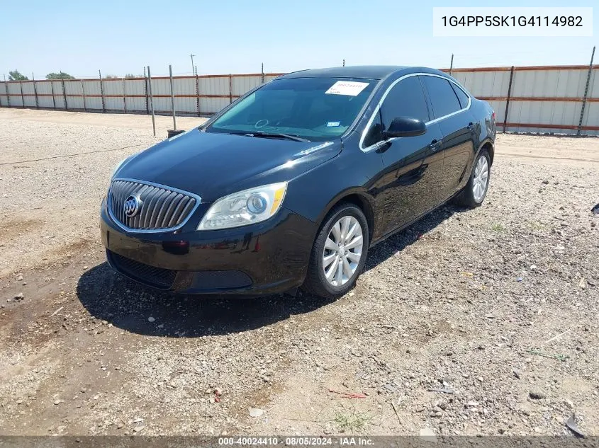 2016 Buick Verano VIN: 1G4PP5SK1G4114982 Lot: 40024410