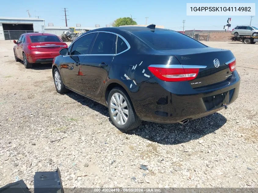 2016 Buick Verano VIN: 1G4PP5SK1G4114982 Lot: 40024410