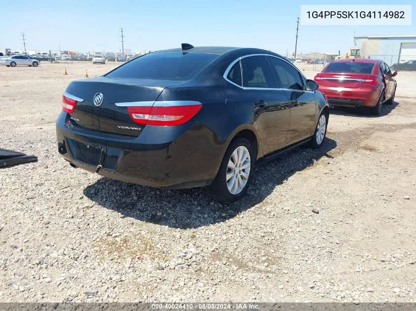 2016 Buick Verano VIN: 1G4PP5SK1G4114982 Lot: 40024410