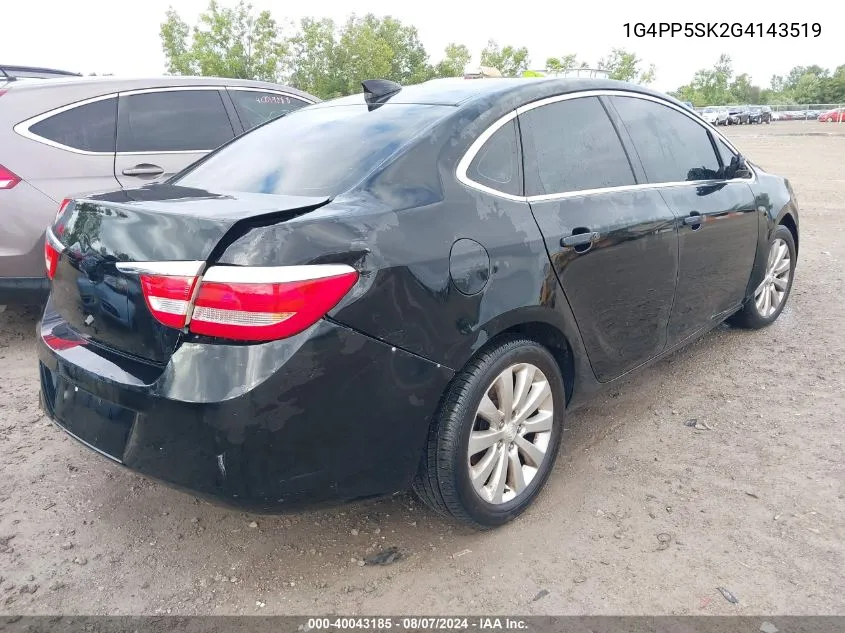 2016 Buick Verano VIN: 1G4PP5SK2G4143519 Lot: 40043185