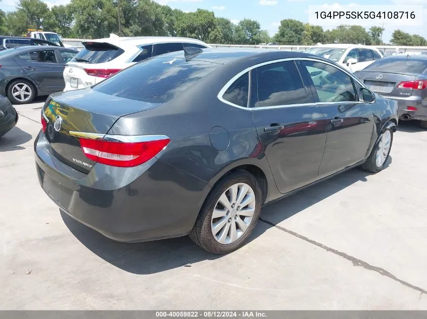 2016 Buick Verano VIN: 1G4PP5SK5G4108716 Lot: 40059822