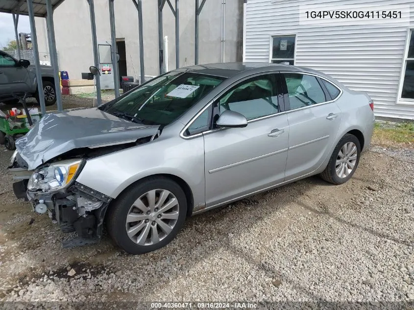 1G4PV5SK0G4115451 2016 Buick Verano 1Sv