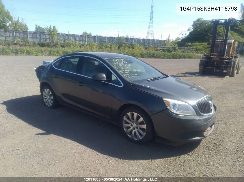 2017 Buick Verano VIN: 1G4P15SK3H4116798 Lot: 12011605