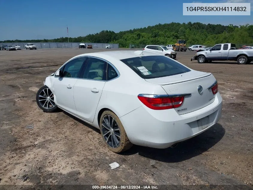 2017 Buick Verano Sport Touring VIN: 1G4PR5SKXH4114832 Lot: 39634724