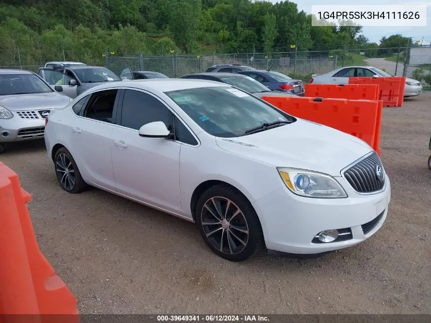 2017 Buick Verano Sport Touring VIN: 1G4PR5SK3H4111626 Lot: 39649341