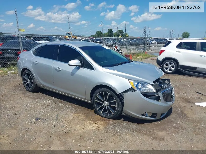 2017 Buick Verano Sport Touring VIN: 1G4PR5SK0H4122762 Lot: 39788811