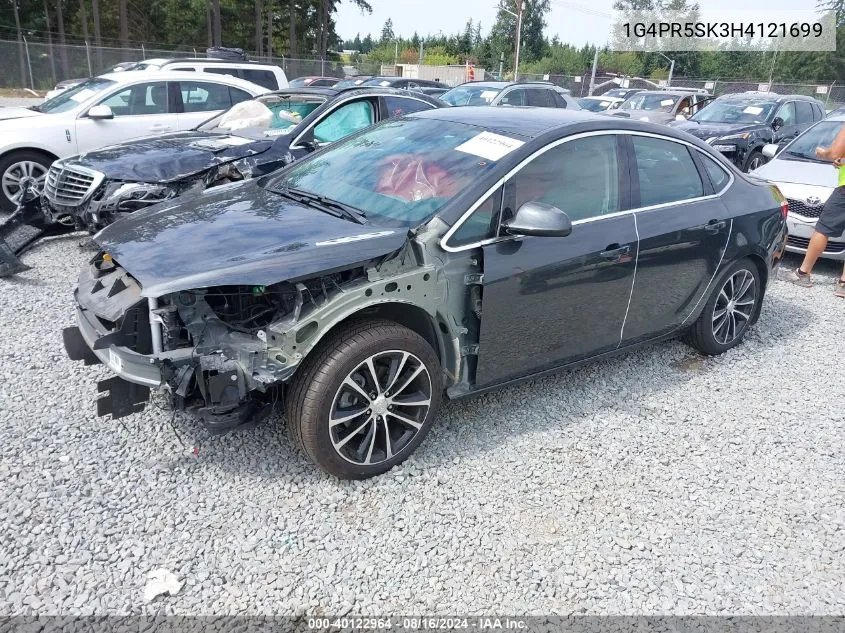 2017 Buick Verano Sport Touring VIN: 1G4PR5SK3H4121699 Lot: 40122964