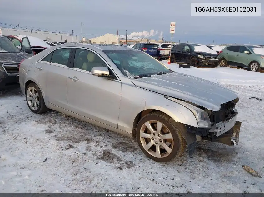 1G6AH5SX6E0102031 2014 Cadillac Ats Luxury