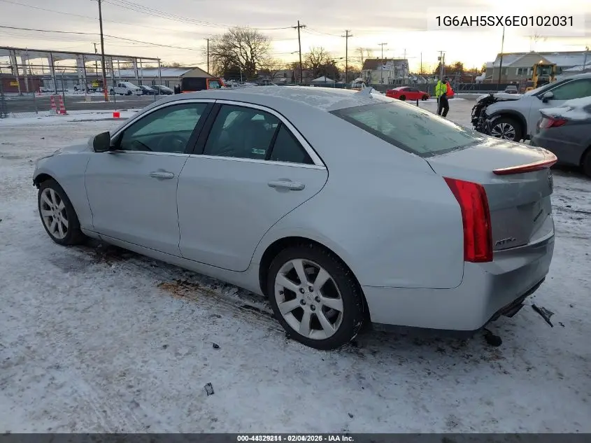 1G6AH5SX6E0102031 2014 Cadillac Ats Luxury