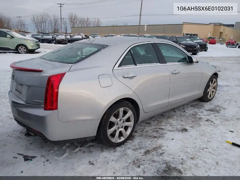 1G6AH5SX6E0102031 2014 Cadillac Ats Luxury